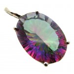 Mystic Topaz Gemstone Sterling Silver Pendant 01